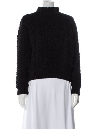 Nili Lotan Wool Mock Neck Sweater