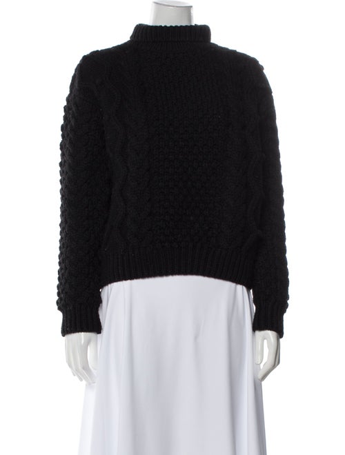 Nili Lotan Wool Mock Neck Sweater