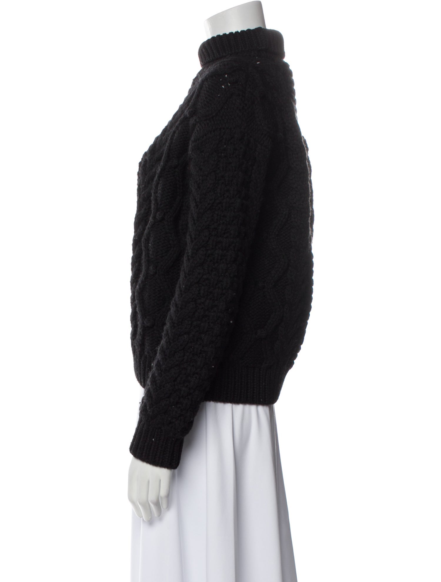 Nili Lotan Wool Mock Neck Sweater