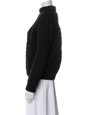 Nili Lotan Wool Mock Neck Sweater