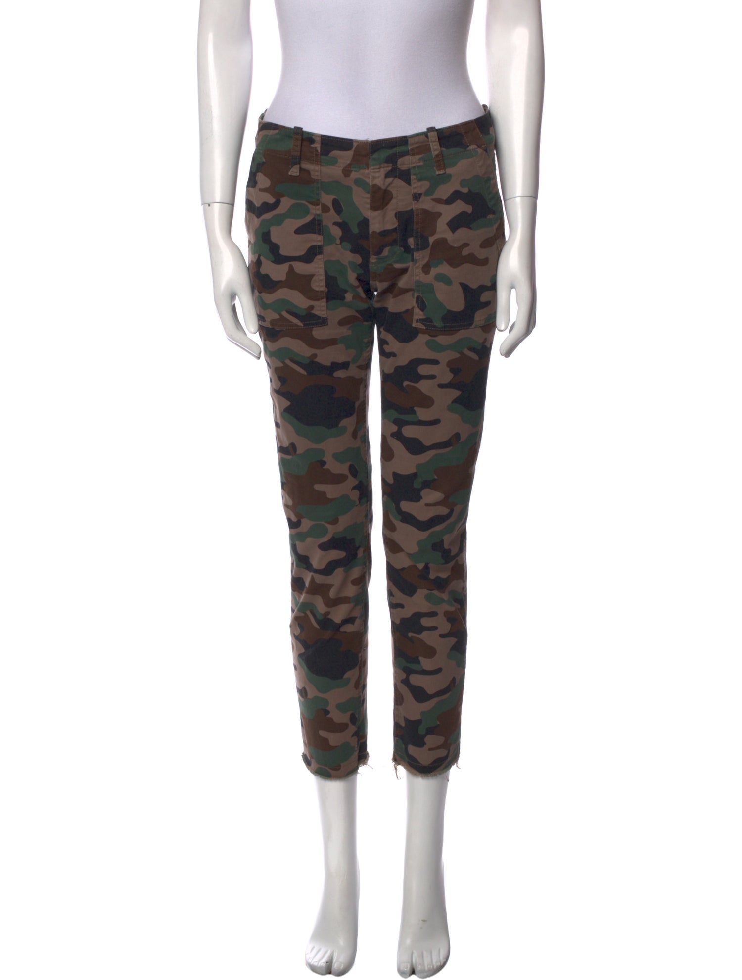 Nili Lotan Camouflage Print Skinny Leg Pants