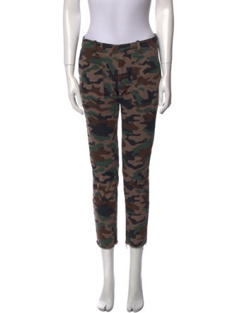 Nili Lotan Camouflage Print Skinny Leg Pants