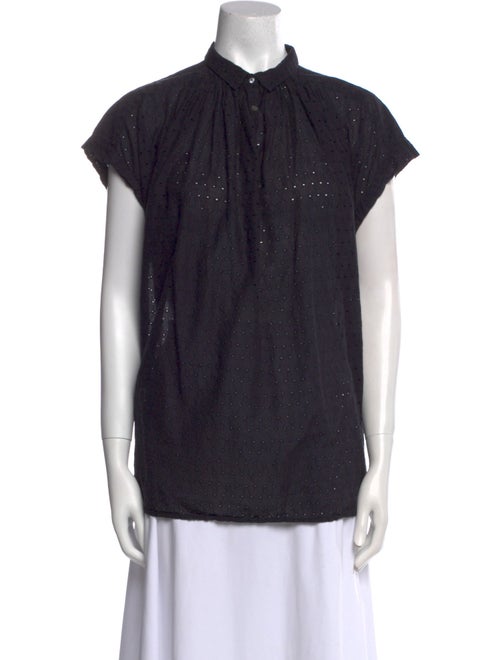 Nili Lotan Mock Neck Short Sleeve Polo