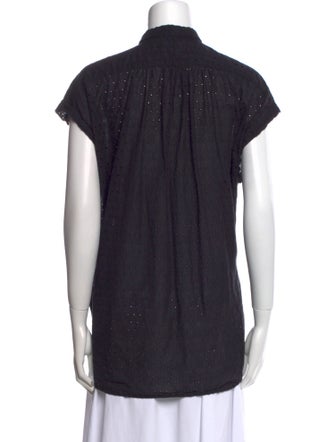 Nili Lotan Mock Neck Short Sleeve Polo