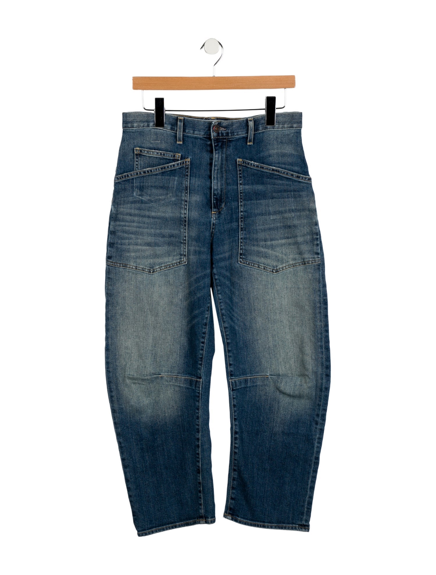 Nili Lotan Mid-Rise Straight Leg Jeans