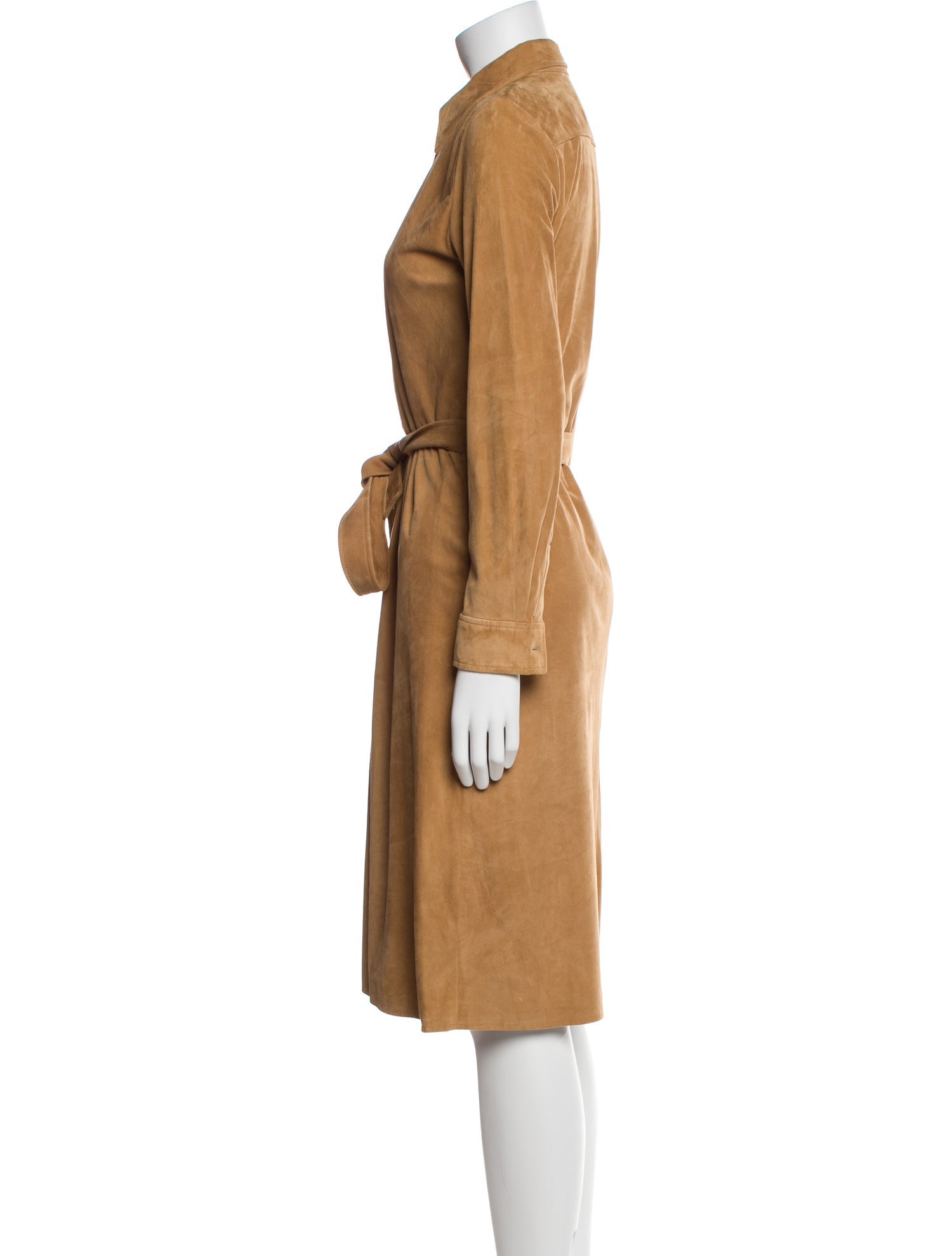 Nili Lotan Lambskin Midi Length Dress