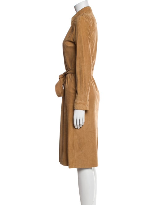 Nili Lotan Lambskin Midi Length Dress