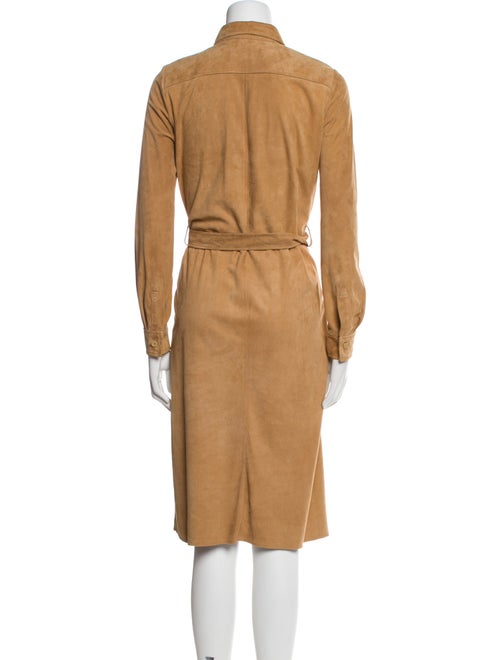 Nili Lotan Lambskin Midi Length Dress