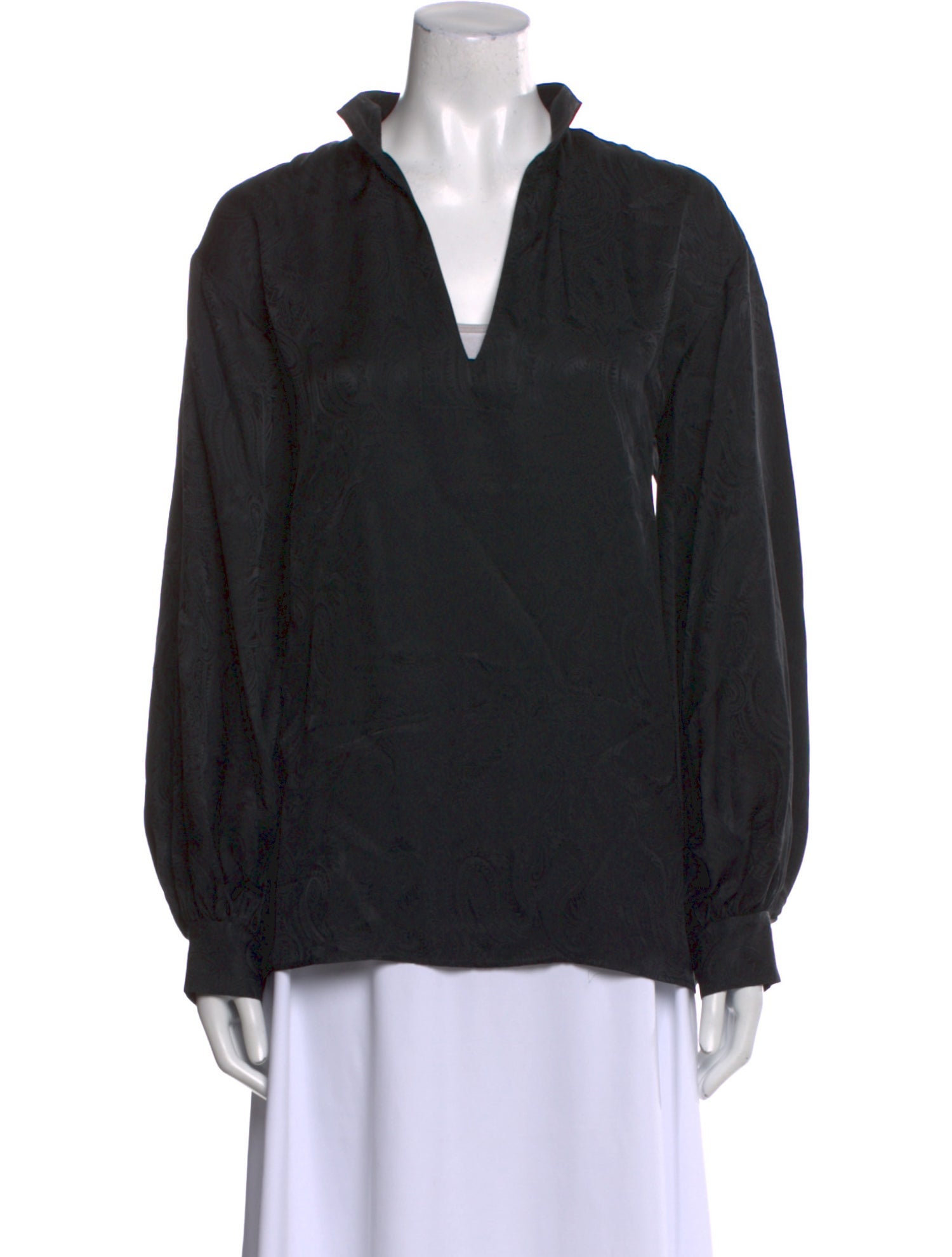 Nili Lotan Silk V-Neck Blouse