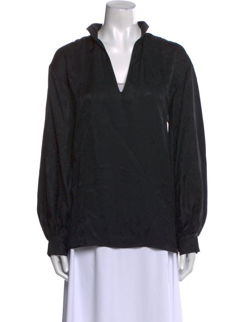 Nili Lotan Silk V-Neck Blouse