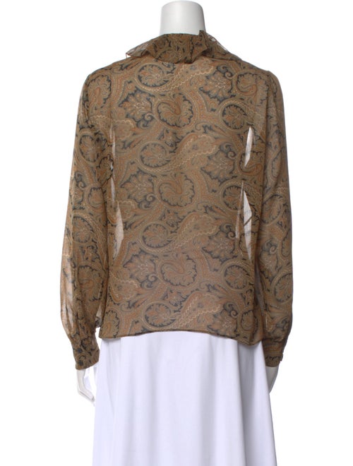 Nili Lotan Silk Animal Print Blouse