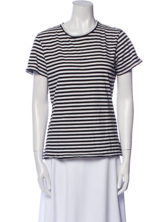Nili Lotan Striped Crew Neck T-Shirt
