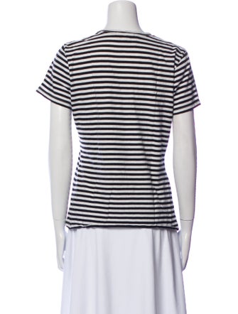 Nili Lotan Striped Crew Neck T-Shirt