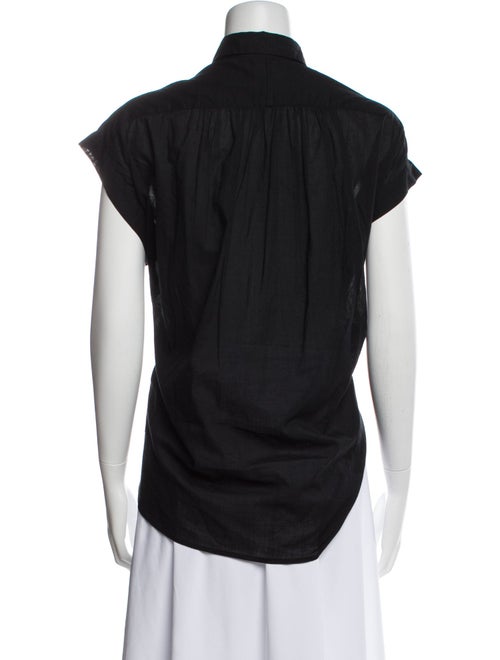 Nili Lotan Short Sleeve Button-Up Top