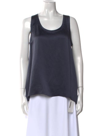 Nili Lotan Silk Scoop Neck Top