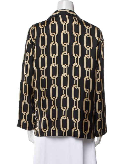 Nili Lotan Silk Printed Button-Up Top