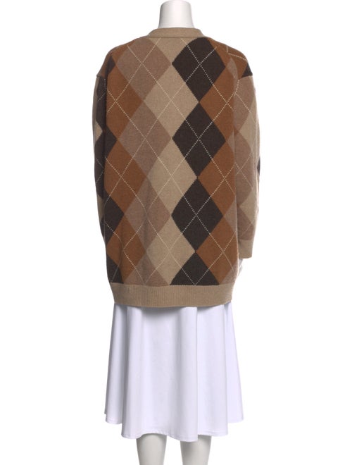 Nili Lotan Wool Plaid Print Sweater