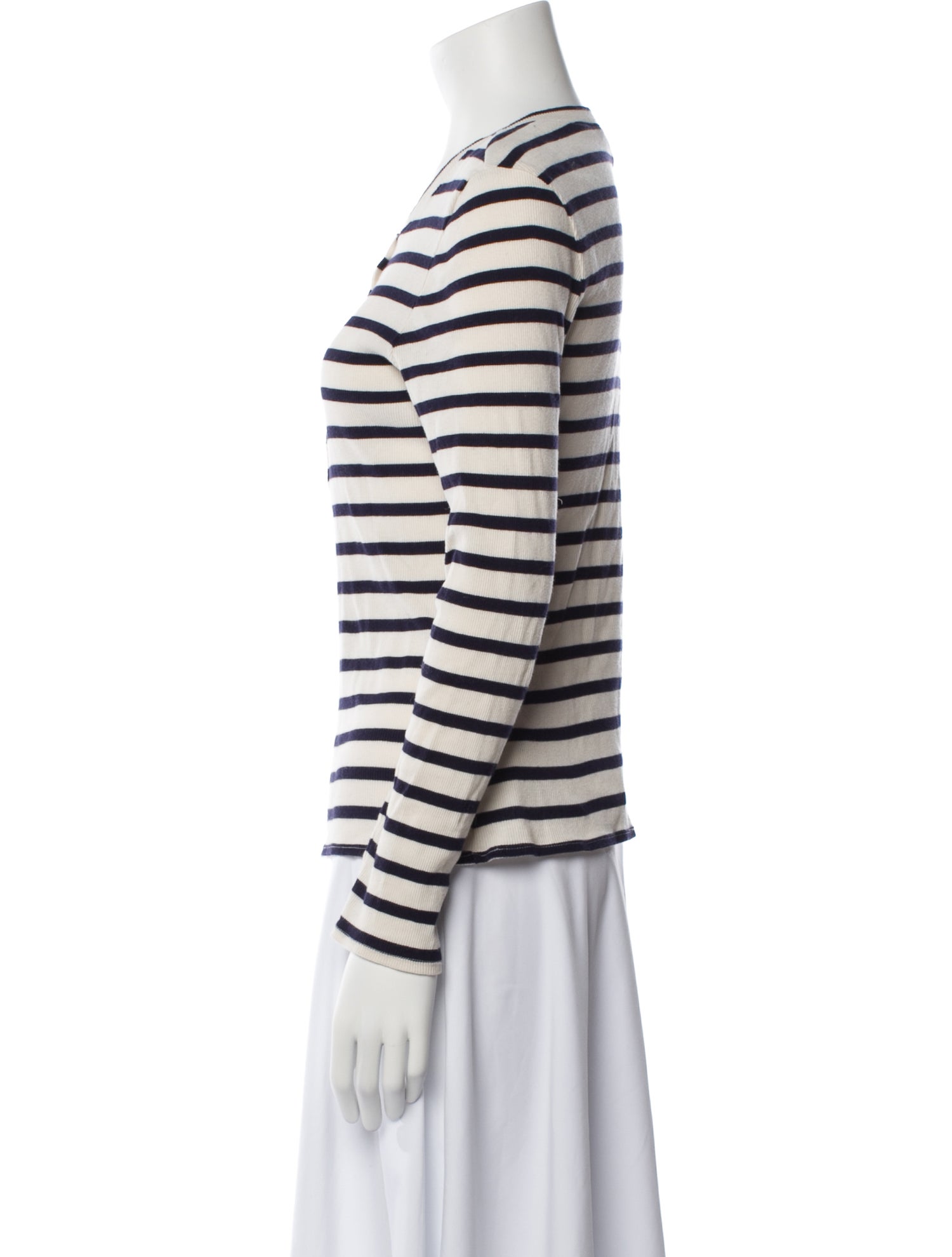 Nili Lotan Striped Scoop Neck Sweater