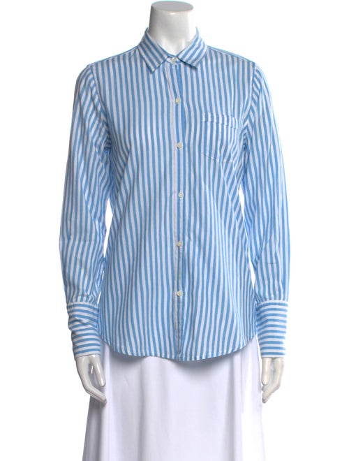 Nili Lotan Striped Long Sleeve Button-Up Top