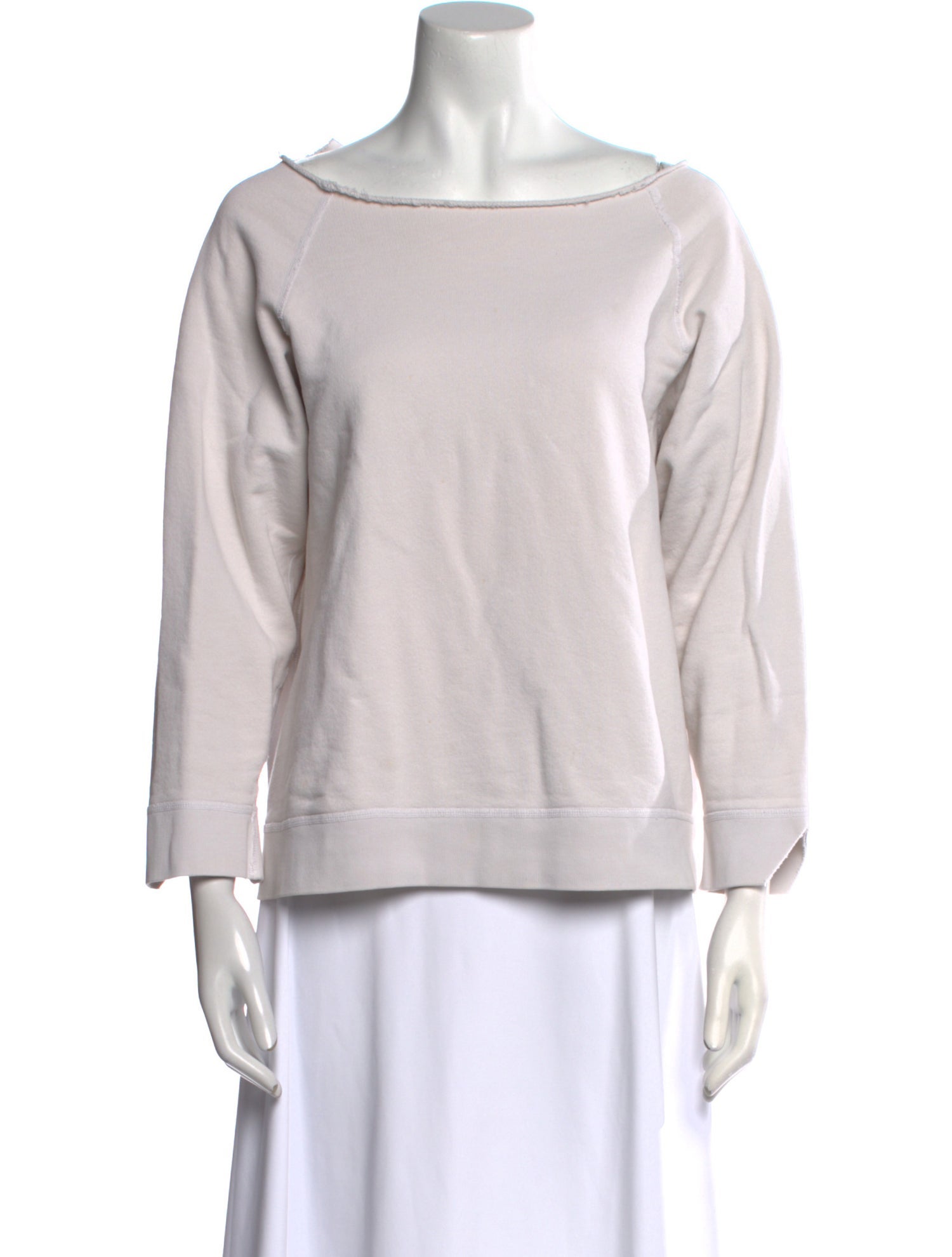 Nili Lotan Bateau Neckline Three-Quarter Sleeve Sweatshirt