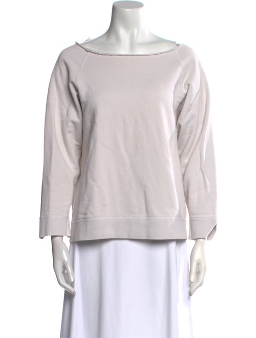 Nili Lotan Bateau Neckline Three-Quarter Sleeve Sweatshirt