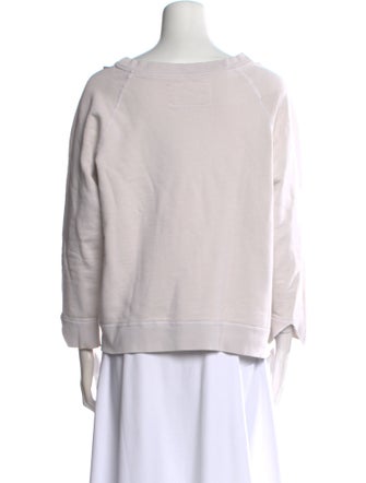 Nili Lotan Bateau Neckline Three-Quarter Sleeve Sweatshirt