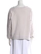 Nili Lotan Bateau Neckline Three-Quarter Sleeve Sweatshirt