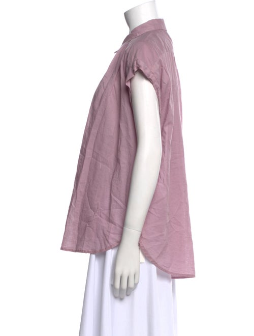 Nili Lotan Short Sleeve Button-Up Top