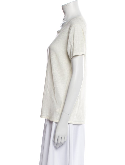 Nili Lotan Linen Scoop Neck T-Shirt