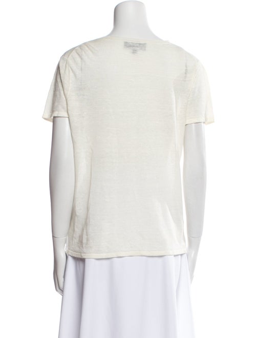 Nili Lotan Linen Scoop Neck T-Shirt