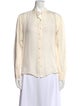 Nili Lotan Silk Long Sleeve Button-Up Top