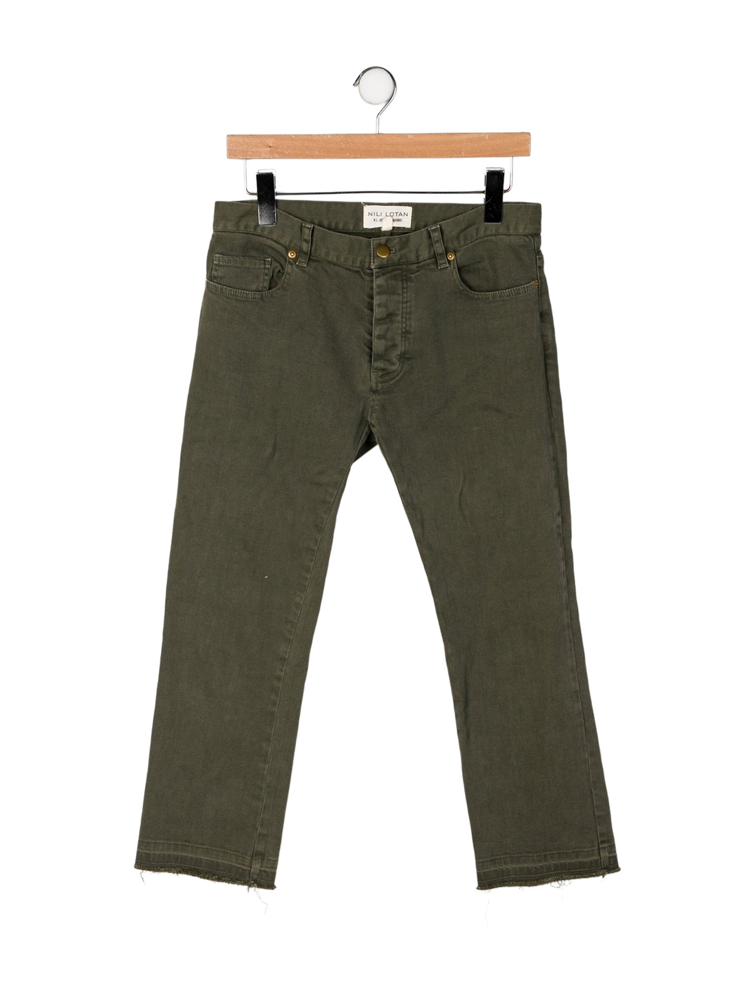 Nili Lotan Mid-Rise Straight Leg Jeans