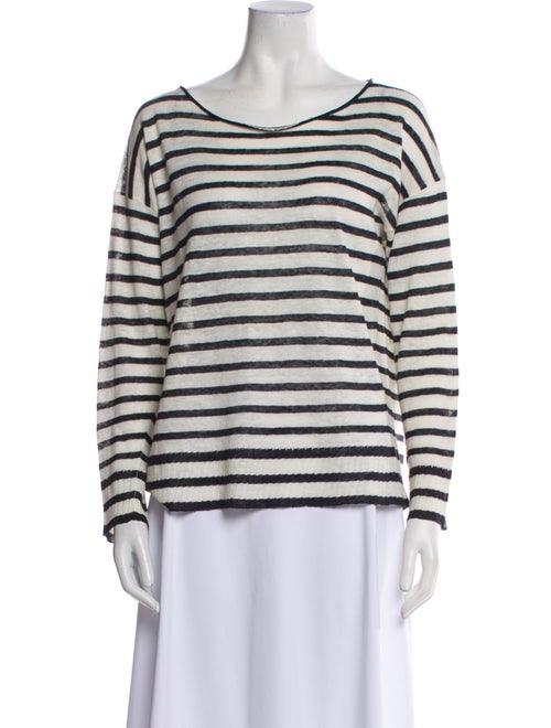 Nili Lotan Striped Scoop Neck Sweater