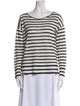 Nili Lotan Striped Scoop Neck Sweater