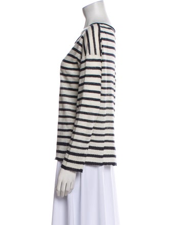 Nili Lotan Striped Scoop Neck Sweater