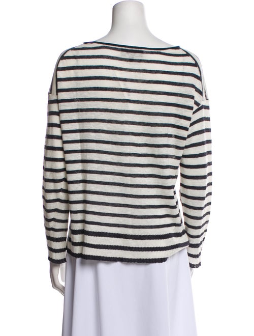 Nili Lotan Striped Scoop Neck Sweater
