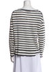 Nili Lotan Striped Scoop Neck Sweater