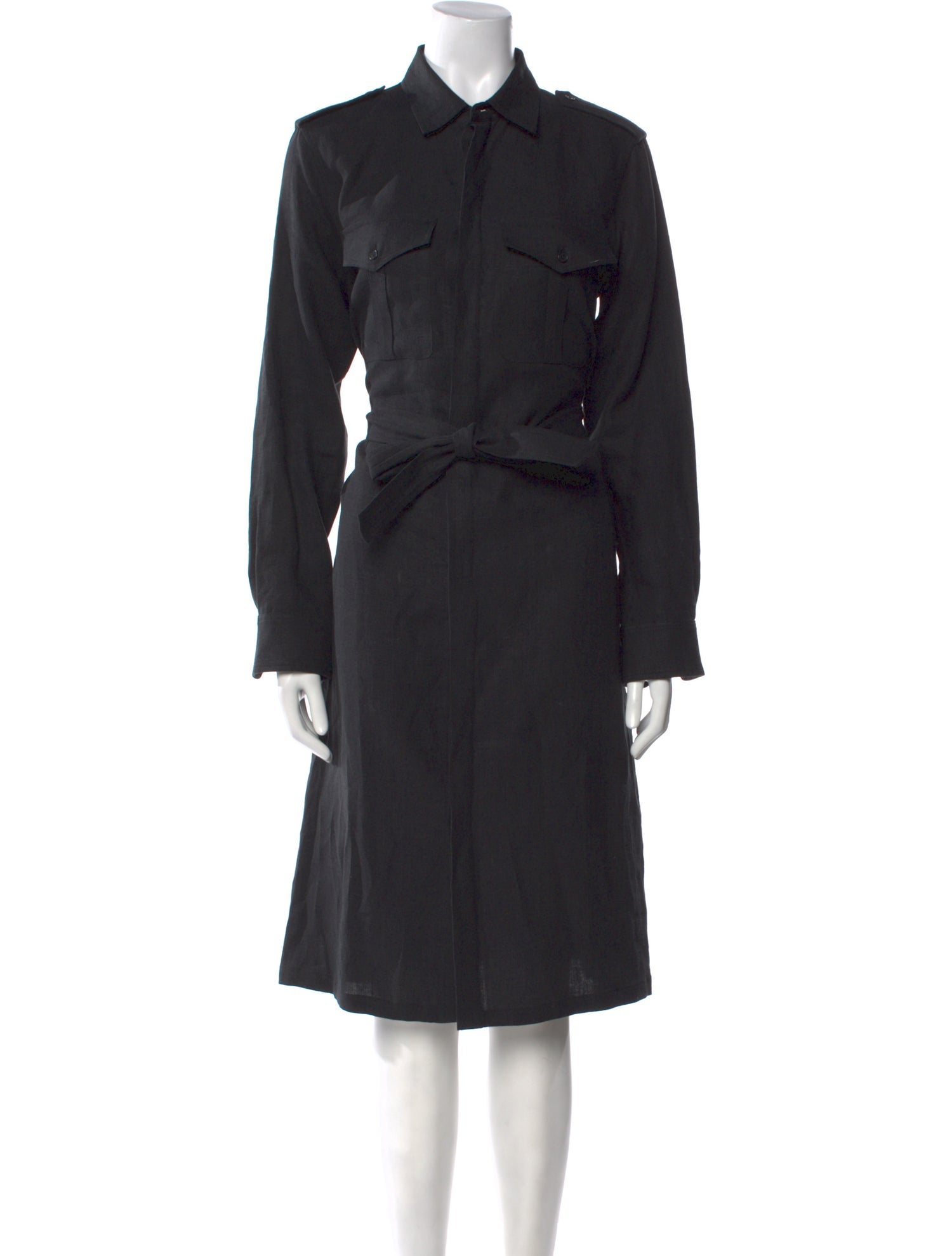 Nili Lotan Linen Midi Length Dress