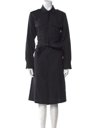 Nili Lotan Linen Midi Length Dress