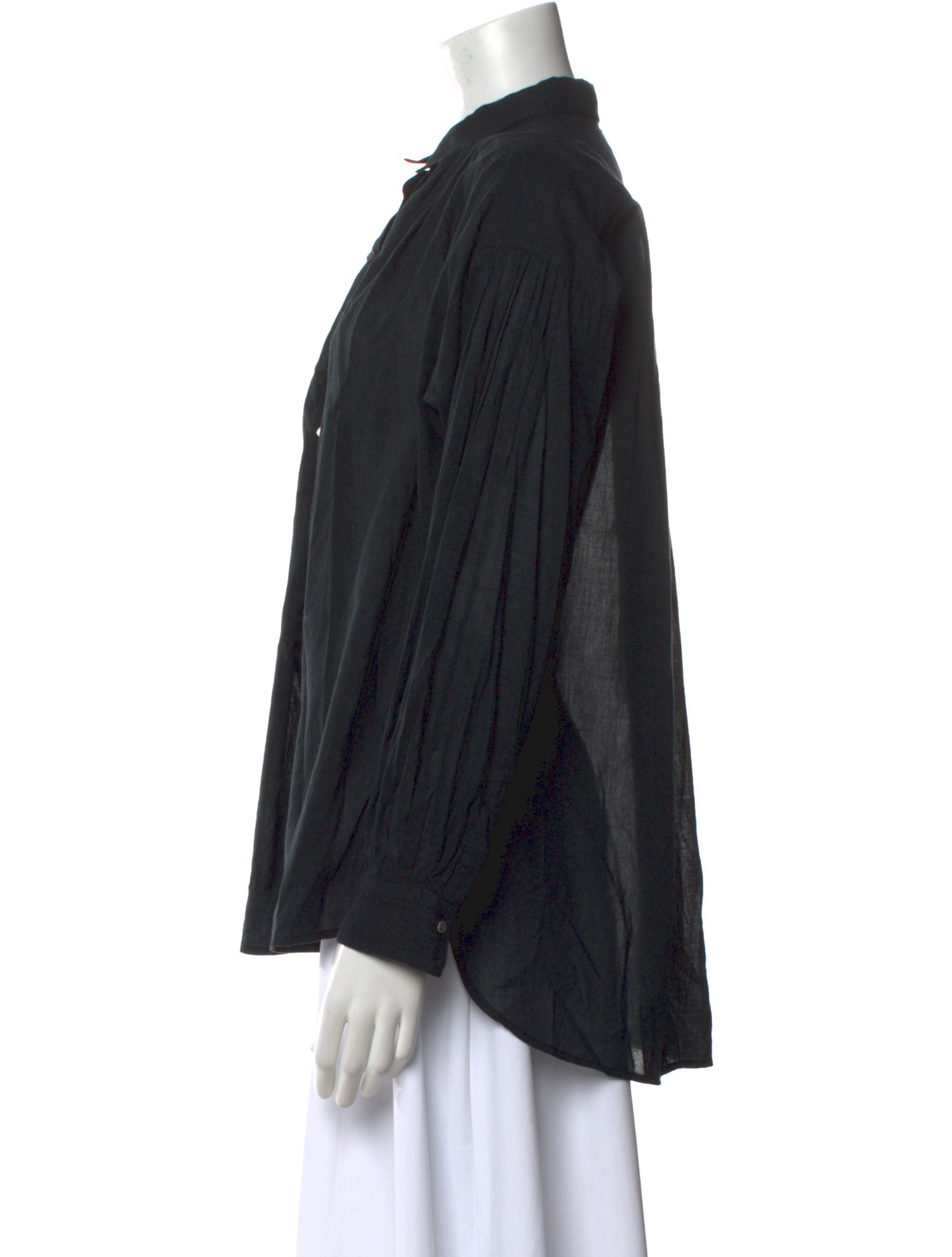 Nili Lotan Mock Neck Long Sleeve Blouse