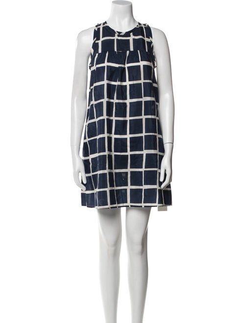 Nili Lotan Plaid Print Mini Dress