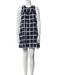 Nili Lotan Plaid Print Mini Dress