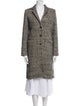 Nili Lotan Virgin Wool Plaid Print Coat