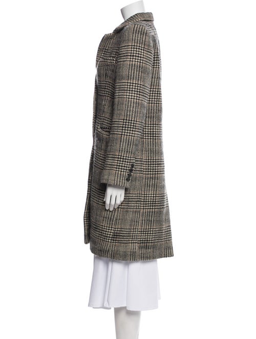 Nili Lotan Virgin Wool Plaid Print Coat