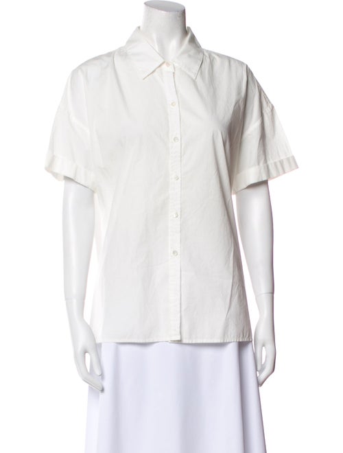Nili Lotan Short Sleeve Button-Up Top