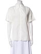 Nili Lotan Short Sleeve Button-Up Top