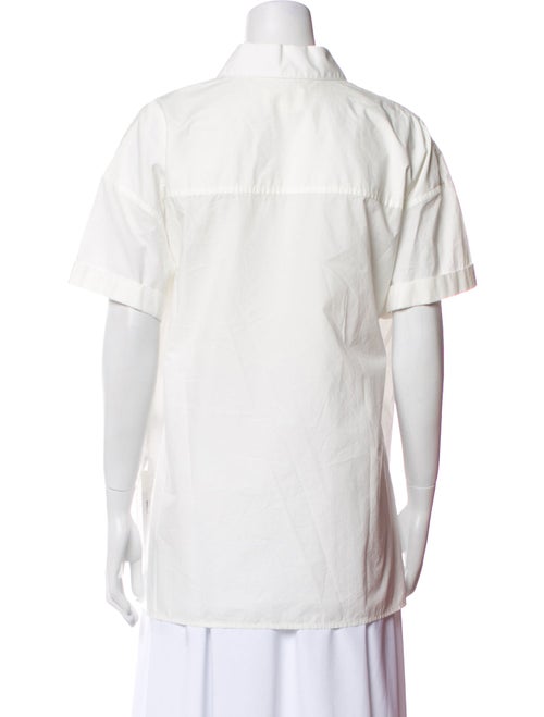 Nili Lotan Short Sleeve Button-Up Top