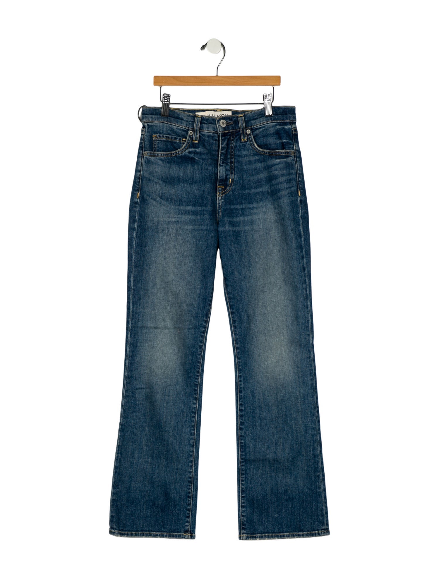 Nili Lotan Mid-Rise Straight Leg Jeans