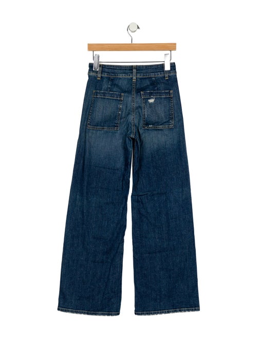 Nili Lotan Mid-Rise Wide Leg Jeans