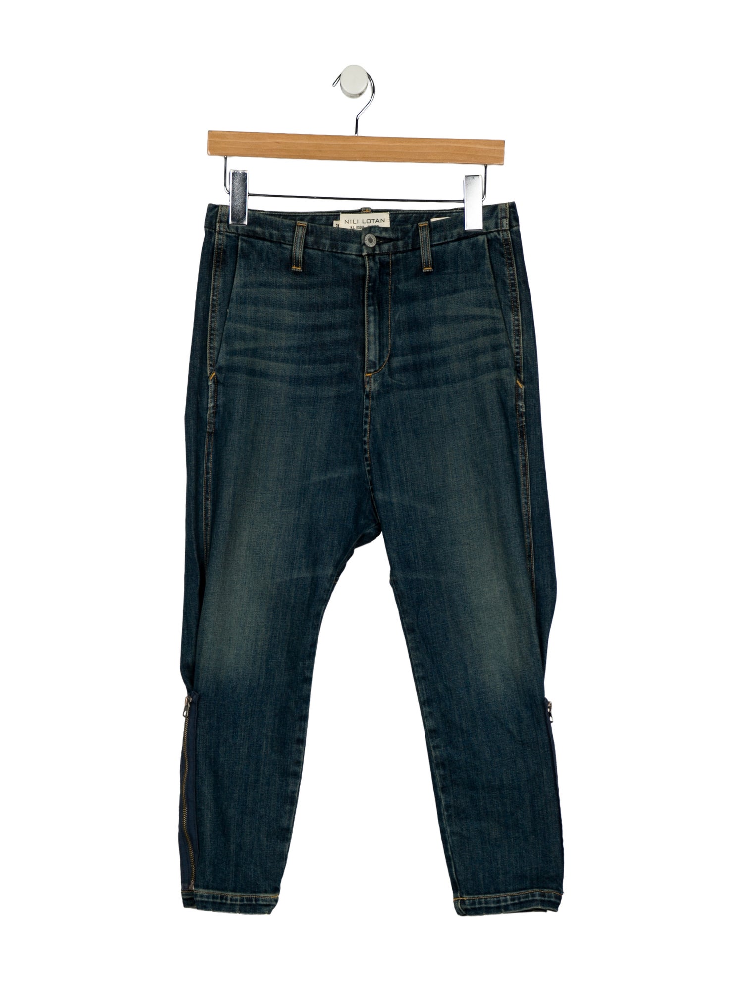 Nili Lotan High-Rise Straight Leg Jeans